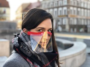 Máscara facial transparente KALIPSO para a boca e o nariz 1447162